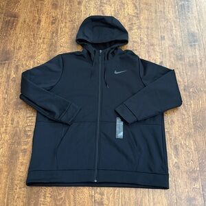 Nike Black Therma-Fit Performance Jacket with a hood Size XXL